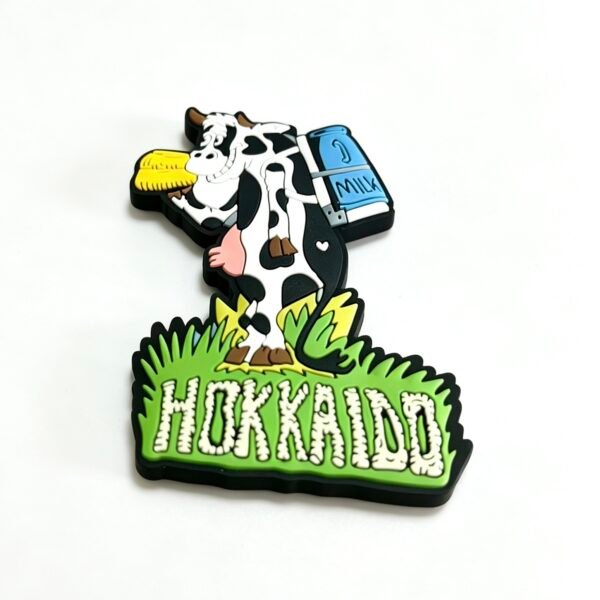 3D Hokkaido Cow PVC Fridge Magnets Wholesale Cartoon Dairy Cow Soft Rubber Refrigerator Magnets