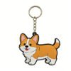 2D Cute Corgi Dog PVC Keychains Wholesale Lovely Puppy Soft Rubber Key Chains
