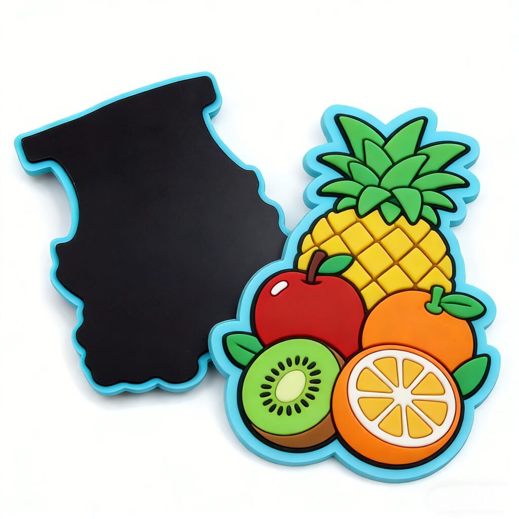 2D Tropical Fruits PVC Fridge Magnets Wholesale Cute Cartoon Fruit Soft Rubber Refrigerator Magnets