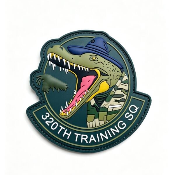 3D Crocodile Tactical PVC Patches 3D PVC Hook And Loop Patches Wholesale Crocodile Military Training Tactical Soft Rubber Badges