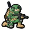 3D Cute Cartoon Soldier PVC Velcro Patches Wholesale Tactical Military Hook & Loop Patches For Backpack