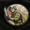 3D PVC Skull Soldier Hook And Loop Tactical Patch Custom wholesale 3D PVC skull soldier hook and loop tactical patch, military skeleton warrior design