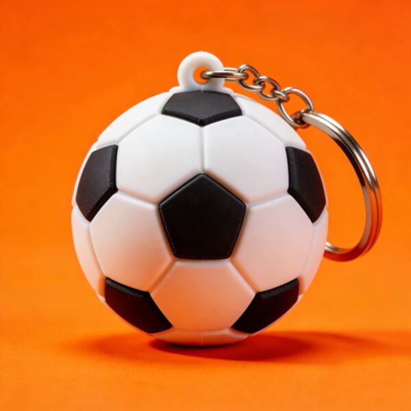 3D Mini Soccer Ball PVC Keychains Custom Logo Wholesale Sports Promotional Gifts