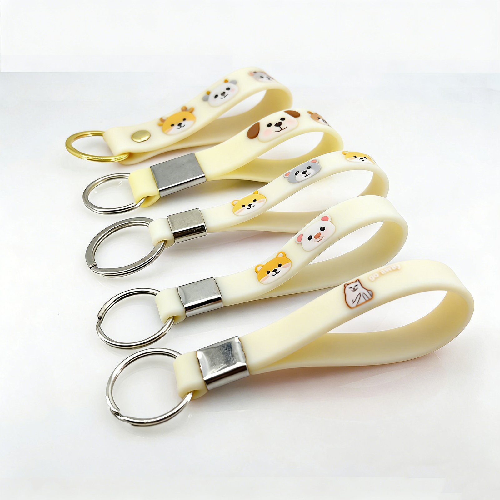 Custom silicone wristband keychains