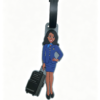 PVC Irregular Stewardess Travel Suitcase Luggage Tag Custom wholesale PVC irregular stewardess character luggage tag, cartoon flight attendant travel baggage identifier tag