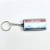 Custom wholesale PVC printed Idaho license plate style keychain, US state scenic text souvenir key accessory