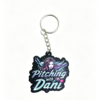 Custom wholesale PVC printed irregular character name keychain, colorful portrait text personalized key accessory