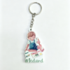 Custom wholesale PVC printed irregular cute painting boy custom name keychain, watercolor cartoon kid personalized key accessory