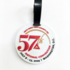 PVC Round 57th National Convention Text Luggage Tag Custom wholesale PVC round 57th national convention text luggage tag, vintage event letter travel baggage tag