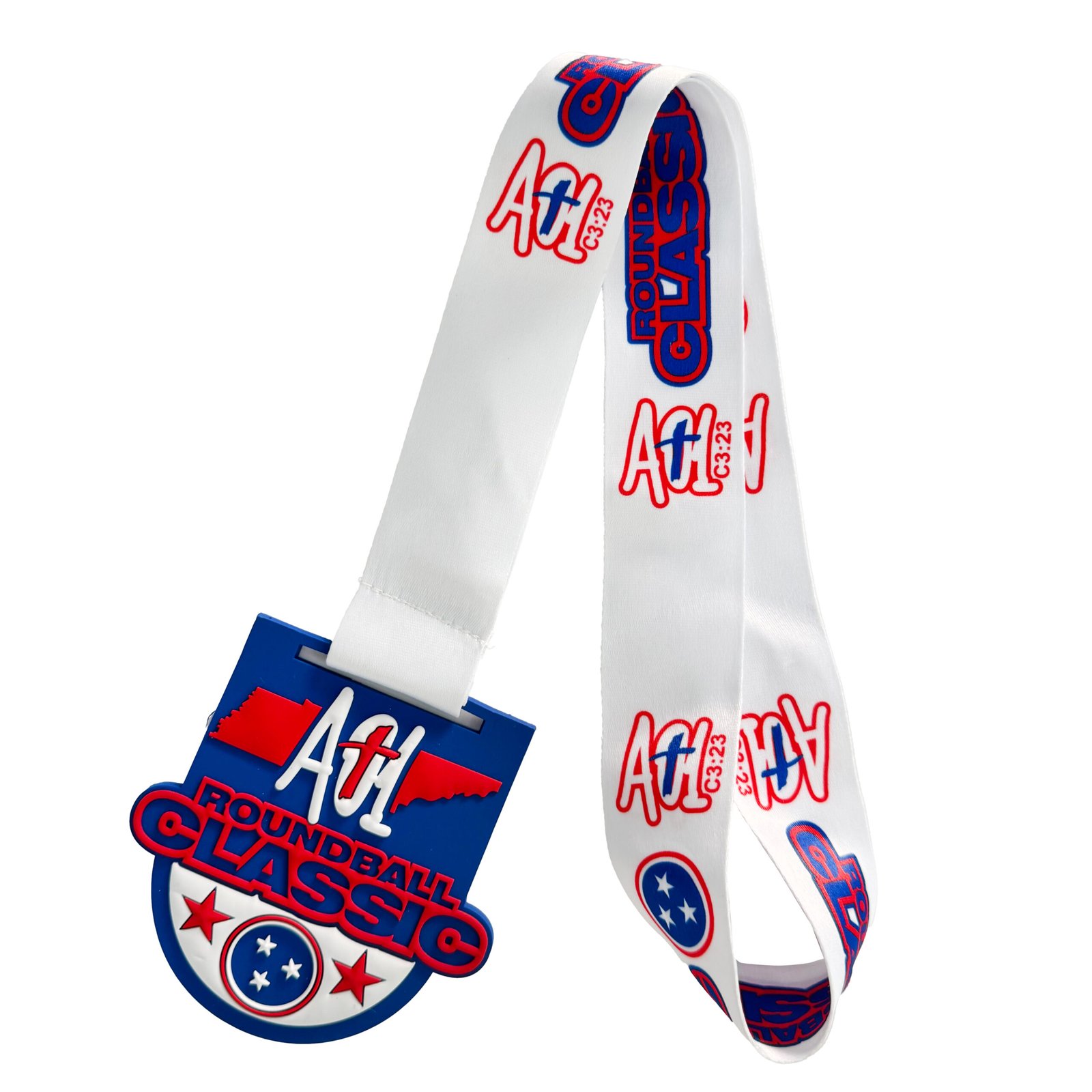 Custom wholesale PVC shield‑shaped sports classic medal, basketball event award medal with full‑print ribbon