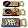 PVC Bottle Openers Wholesale Retro Vinyl Record Gramophone Soft Rubber Beer Openers Vintage Music Souvenir Openers