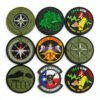 Compass Outdoor Tactical PVC Velcro Patches Wholesale Dragon Skull Hook & Loop Patches For Camping Gear