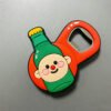 Cute Cartoon Beer Bottle Character PVC Bottle Opener Wholesale Soft Rubber Beer Opener For Party Gifts