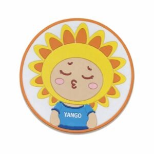 Cartoon Sunflower PVC Coaster