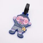 Cartoon-shaped PVC luggage tag