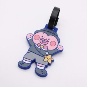 Cartoon-shaped PVC luggage tag