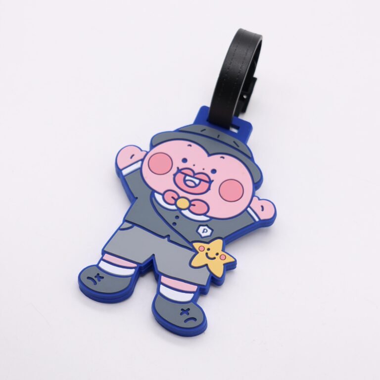 Cartoon-shaped PVC luggage tag
