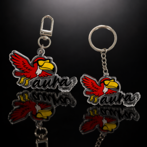 Custom Acrylic Keychains Personalized Graphic & Logo Designs Flying Bird Acrylic Keychain