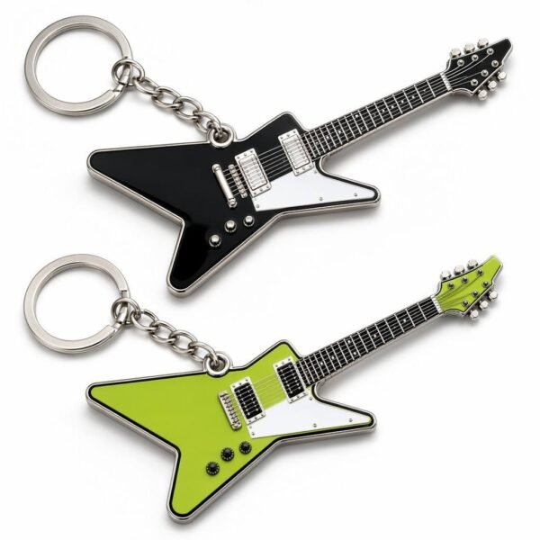 Electric Guitar Metal Keychain Electric Guitar Metal Keychain