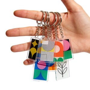 Geometric Pattern Acrylic Keychain