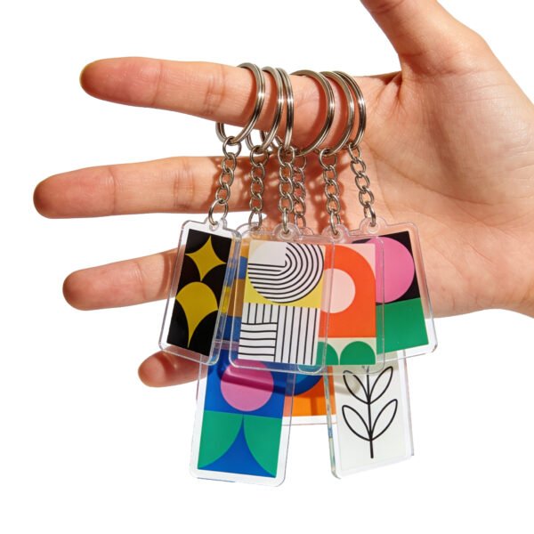 Geometric Pattern Acrylic Keychain