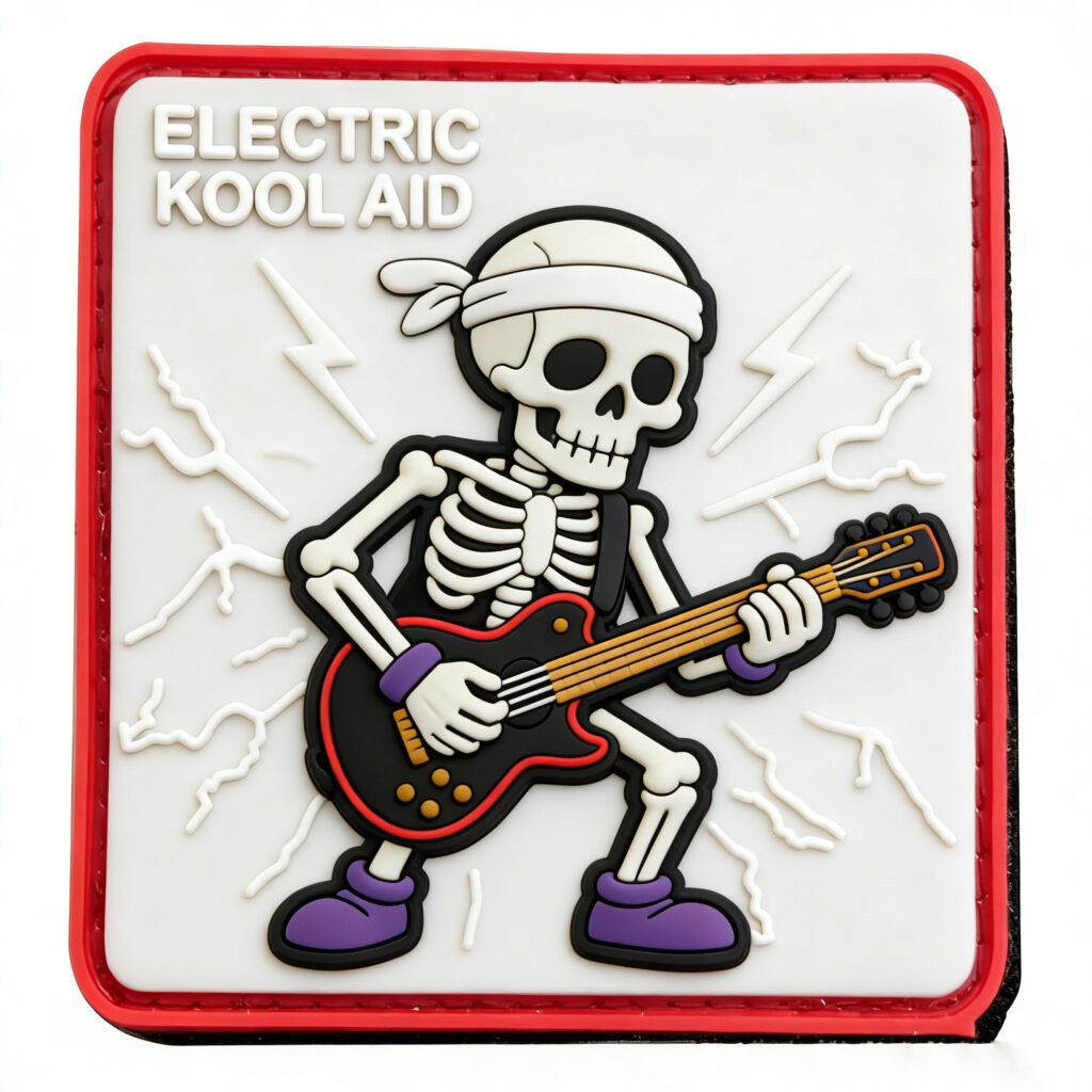 Rock Skull Guitarist PVC Patch