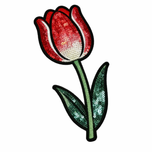 Tulip Sequin Embroidered Patch