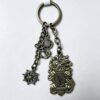 Vintage Embossed Nautical Mythical Beast Metal Keychain