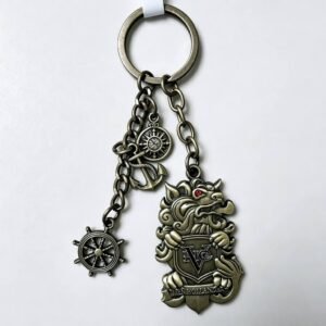 Vintage Embossed Nautical Mythical Beast Metal Keychain Vintage Embossed Nautical Mythical Beast Metal Keychain