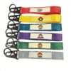Woven Label Hawk-Bill Clasp Short Webbing Keychain
