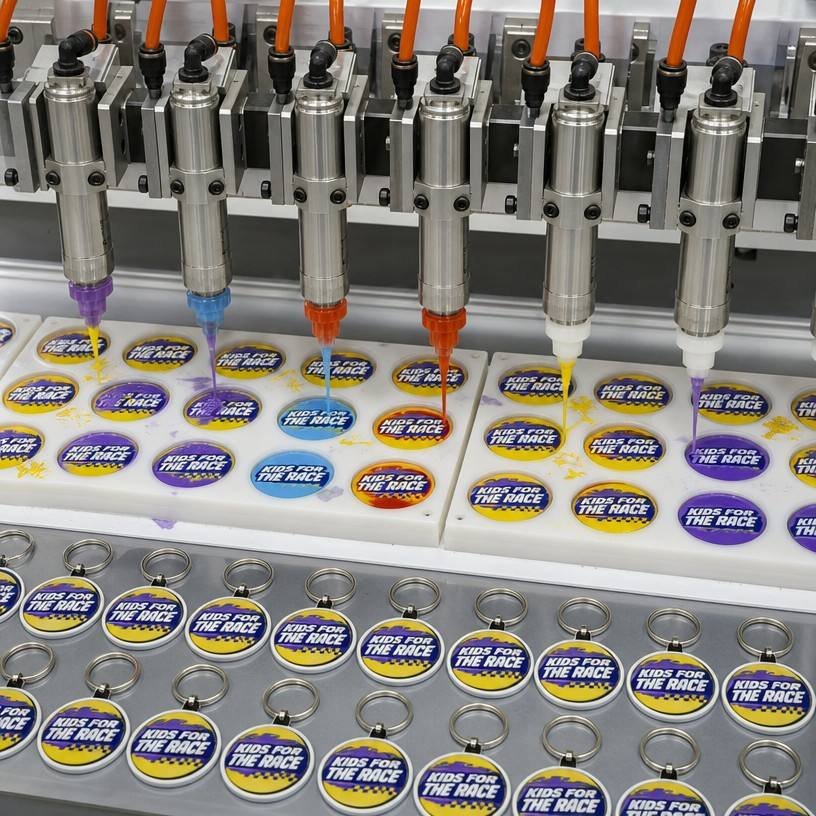 PVC keychain molding process