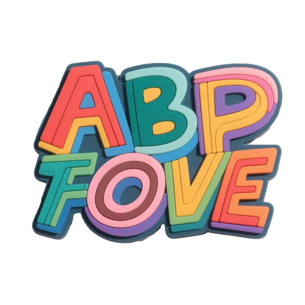 Custom PVC fridge magnet with cool letter design 9.165