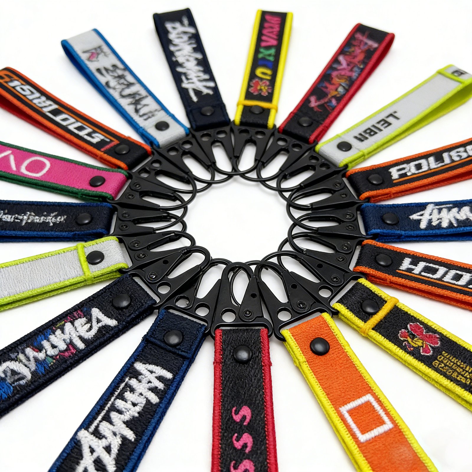 Custom Embroidered Keychains custom product example