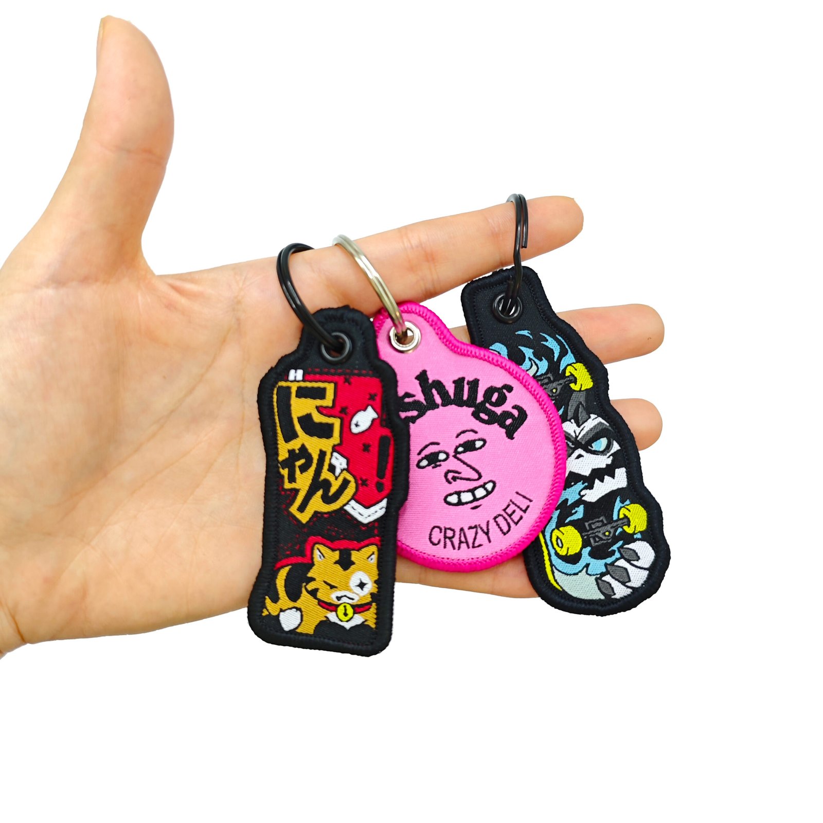Custom Embroidered Keychains custom product example