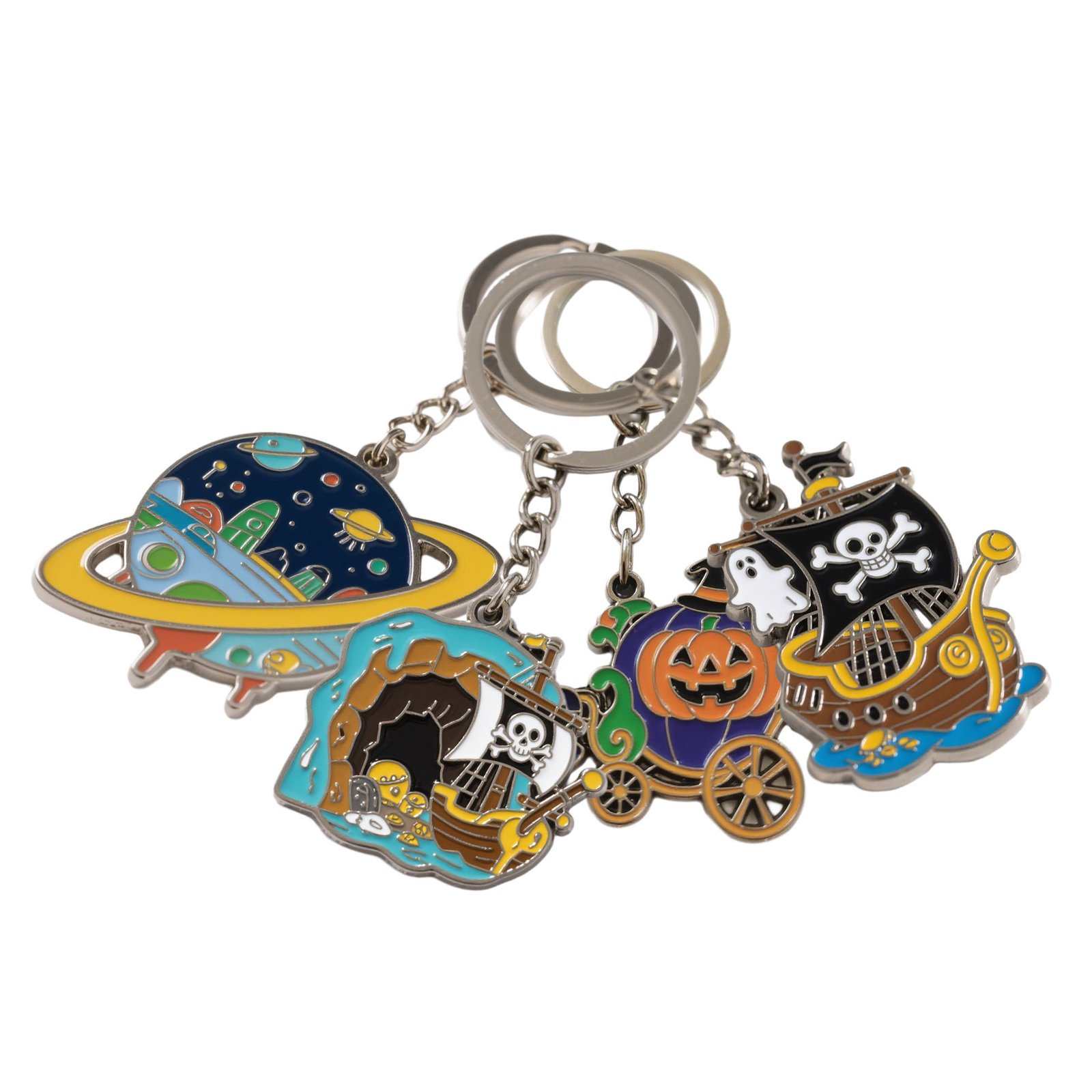 Custom metal keychain checked before packing