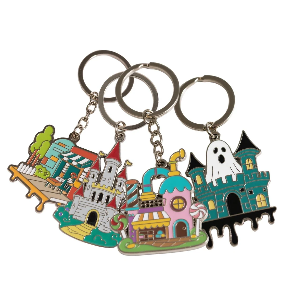 Custom metal keychain hardware and finish detail