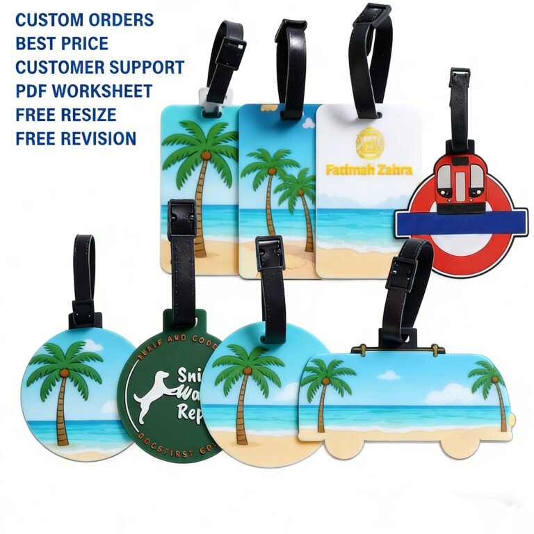 Custom soft PVC promotional accessory with layered color detail